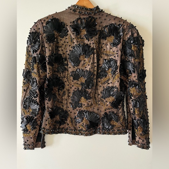 Black Tie by He-Ro Beaded Jacket-WOW! - Picture 2 of 4